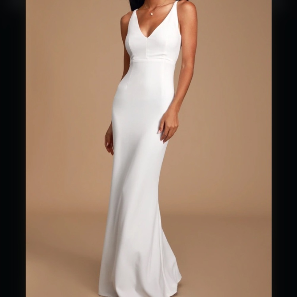 Lulus Exclusive Melora Gown Mermaid White